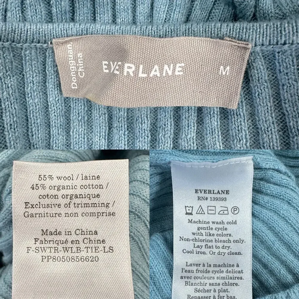 Everlane The Cotton-merino Front-tie‎ Top